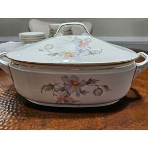 Epiag Pastelle Extra‑Large Covered Tureen 15", Vintage Czech China, Floral, Rare